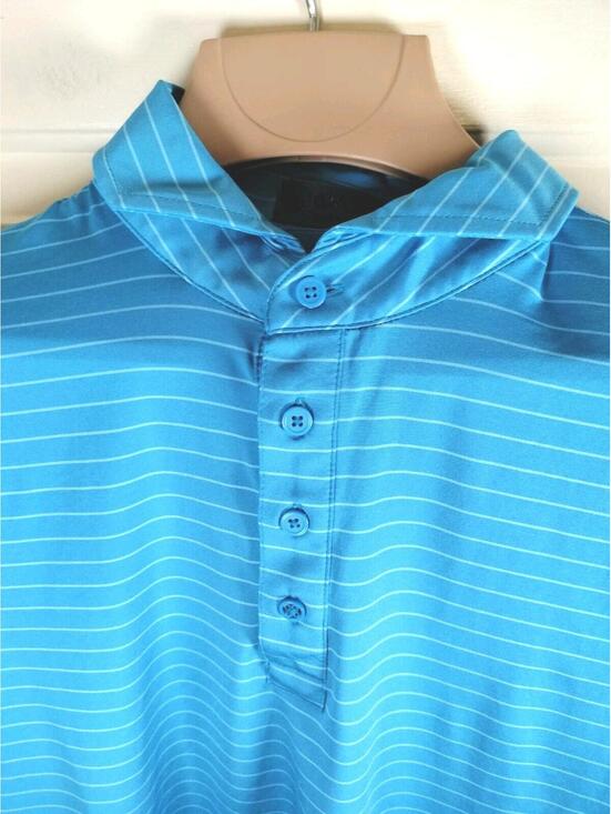 G/FORE Other - G/FORE Men's Blue Striped Tech Jersey Golf Polo Shirt - Size Medium - Luxury